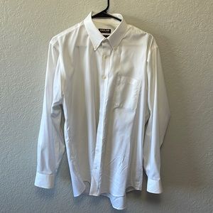 Kirkland Brand White Dress Shirt - (L) 16.5 34/35